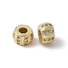 Brass Micro Pave Cubic Zirconia Beads KK-D324-20G-1