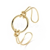 Brass Round Circle Open Cuff Bangle BJEW-F445-16G-2