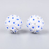 Handmade Polymer Clay Rhinestone with Resin Daisy Flower CLAY-T022-02C-2