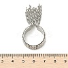 Round Ball Tassel 304 Stainless Steel Cuff Rings for Women RJEW-U039-03P-5