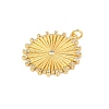 Brass Micro Pave Cubic Zirconia Pendants KK-U055-26G-2