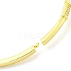 Rectangle Brass Micro Pave Clear Cubic Zirconia Hinged Bangles for Women BJEW-Z062-05B-3