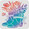 Large Plastic Reusable Drawing Painting Stencils Templates DIY-WH0202-233-1