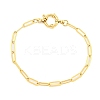 304 Stainless Steel Paperclip Chain Bracelets for Women BJEW-Q344-03G-1