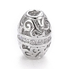 Brass Micro Pave Clear Cubic Zirconia Beads LS-KK-K243-12P-2
