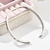 Hollow Heart 304 Stainless Steel Bangles for Women BJEW-Z092-11P-4