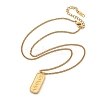 304 Stainless Steel Rectangle Number Pendant Necklaces NJEW-D300-01G-05-4