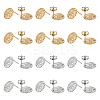 Unicraftale 60Pcs 2 Colors 304 Stainless Steel Stud Earring Findings STAS-UN0043-25-1