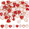 80Pcs 8 Styles Alloy Enamel Pendants ENAM-NB0002-21-1