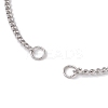 Non-Tarnish 304 Stainless Steel Curb Chain Bracelet Slider Making AJEW-JB01244-02-2