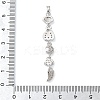 Brass Micro Pave Clear Cubic Zirconia Pendants KK-D101-01A-P-3