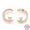 925 Sterling Silver Micro Pave Cubic Zirconia Pendants STER-T004-35G-4