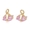 Brass Pave Cubic Zirconia Charms CU-CBABEB3-05G-03-1
