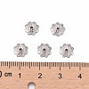 304 Stainless Steel 8-Petal Flower Bead Caps X-STAS-J011-03-4