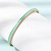 304 Stainless Steel Enamel Hinged Cuff Bangles for Women SA-CBAC920-15G-01H-3