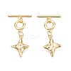 Brass Toggle Clasps KK-N254-164G-3