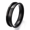 201 Stainless Steel Grooved Finger Ring Settings RJEW-TAC0017-6mm-06B-2