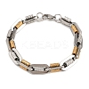 201 Stainless Steel Twisted Chain Bracelets for Women BJEW-B143-12GP-4