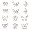 36Pcs 6 Style 201 Stainless Steel Pendants STAS-PJ0001-29-1