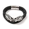 Braided Microfiber Leather Multi-strand Bracelets BJEW-B096-21D-1