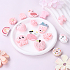 15Pcs 15 Styles Food Grade Eco-Friendly Silicone Focal Beads SIL-YW0001-51-3