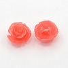 Synthetic Coral 3D Flower Rose Beads X-CORA-A006-8mm-001-1