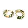 Rack Plating Brass Micro Pave Cubic Zirconia Hoop Earring EJEW-C102-13G-02-2