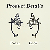 6Pcs 6 Styles Alloy Butterfly Wing Stud Earrings EJEW-FI0002-98-5