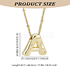 1pc Brass Chain with Alloy Letter Pendants Necklaces NJEW-LP0001-41A-G-2