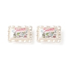 Printed Opaque Acrylic Beads OACR-B054-01F-1
