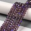 Transparent Electroplate Glass Beads Strands EGLA-A039-T3mm-L04-4