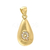 Rack Plating Brass Micro Pave Cubic Zirconia Pendants KK-L226-102G-Q-1