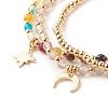 Natural Agate Round Beads Stretch Bracelets BJEW-JB07294-01-2