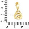 Brass Micro Pave Cubic Zirconia Pendants KK-D357-25G-3