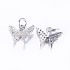 Long-Lasting Plated Brass Micro Pave Cubic Zirconia Charms ZIRC-F069-32-3