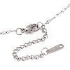 Non-Tarnish Woven Net/Web with Feather 201 Stainless Steel Boho Pendant Necklaces for Women NJEW-G087-08P-4