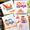 PET Hollow Out Drawing Painting Stencils DIY-WH0391-0803-6