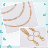 1Pc Alloy Twisted Chain 3 Layered Chain Belts for Women Men AJEW-CY0002-25G-6