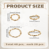 40Pcs 2 Styles 304 Stainless Steel Open Jump Rings STAS-LP0005-48G-2