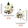 CRASPIRE 2Pcs 2 Style Silk Cloth Imitation Peony Corsage Boutonnieres AJEW-CP0001-59A-2