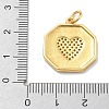 Brass Micro Pave Cubic Zirconia Pendants KK-M305-10G-2