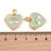 Brass with Enamel Locket Pendants KK-CBA415D-10G-01-3