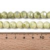 Ombre Effect Dyed Electroplate Opaque Glass Beads Strands EGLA-Q130-01A-10-5