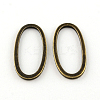 Oval Tibetan Style Alloy Linking Rings TIBE-Q046-33AB-LF-1