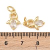 Brass Micro Pave Cubic Zirconia Pendants KK-G544-33G-3