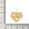 Rack Plating Brass Micro Pave Clear Cubic Zirconia Pendants KK-C047-14G-3