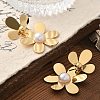 304 Stainless Steel Flower Stud Earrings for Women STAS-Z112-22G-2