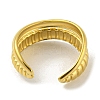 304 Stainless Steel Double Lines Open Cuff Ring RJEW-C067-18G-3