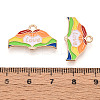 Rainbow Color Pride Alloy Enamel Pendants ENAM-K067-17-3