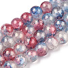 Baking Paint Crackle Glass Bead Strands LS-DGLA-R053-04H-1